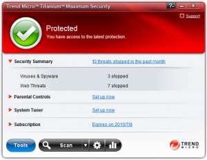 Trend Micro Titanium Internet Security 2011 – 1 ano de licença grátis ...