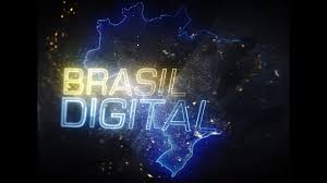 Mapa do Brasil sob um fundo preto escrito Brasil Digital