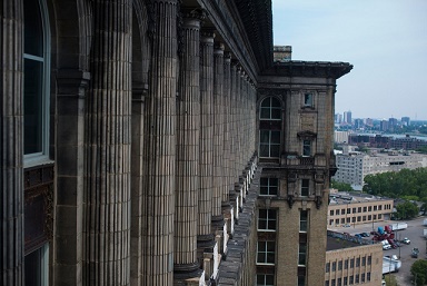 Vista lateral da estação