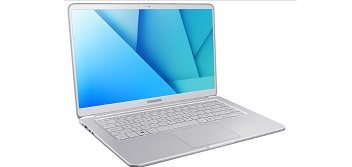 Notebook Samsung visto de outro ângulo
