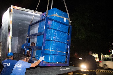 Data center sendo içado