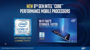 Banner com a 8ª geração de processadores Intel Core