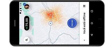 smartphne com app Uber