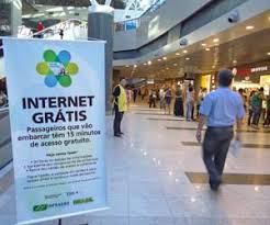Banner internet grátis no aeroporto