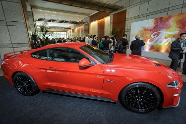 O Ford Mustang no salão