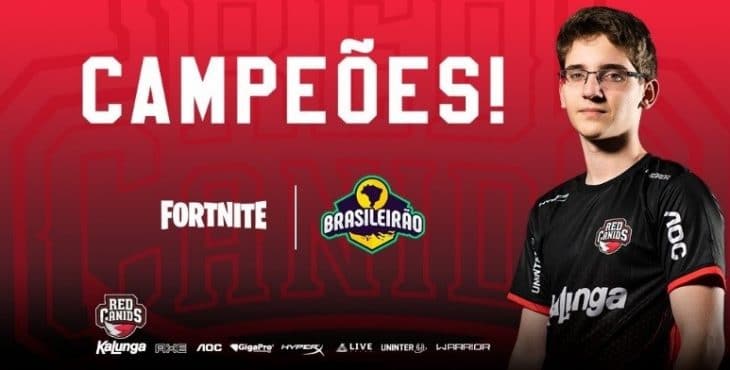 Equipe ganhadora do Brasileirão feat Fortnite