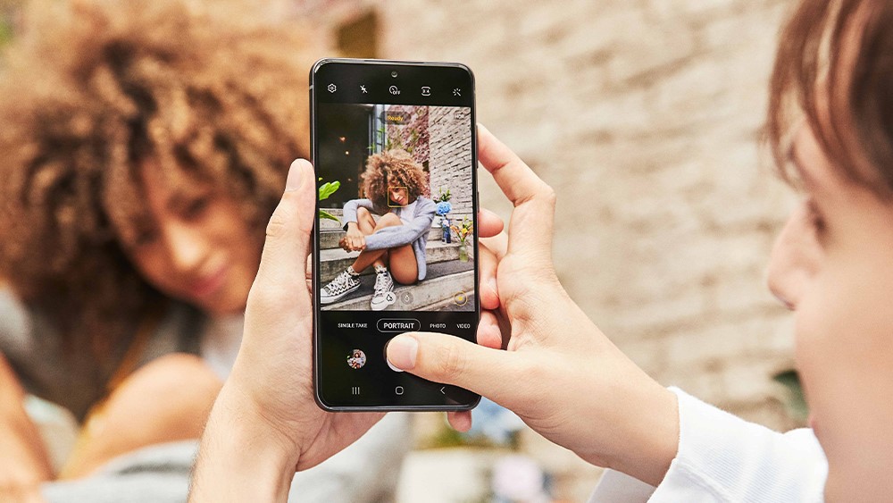 Modo Retrato em uso no Samsung Galaxy S21 FE 5G
