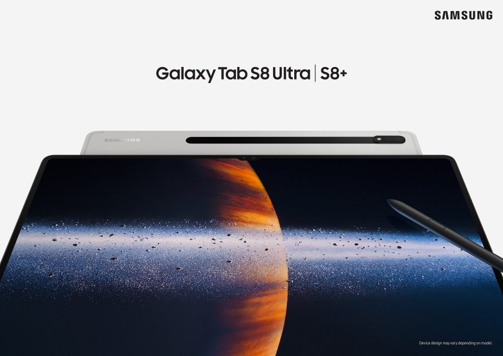 Galaxy Tab S8 Ultra e S8+ 5G | Imagem meramente ilustrativa
