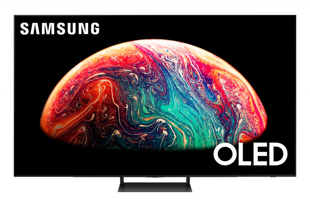 Smart TV Samsung OLED 4K S90C. Imagem meramente ilustrativa.