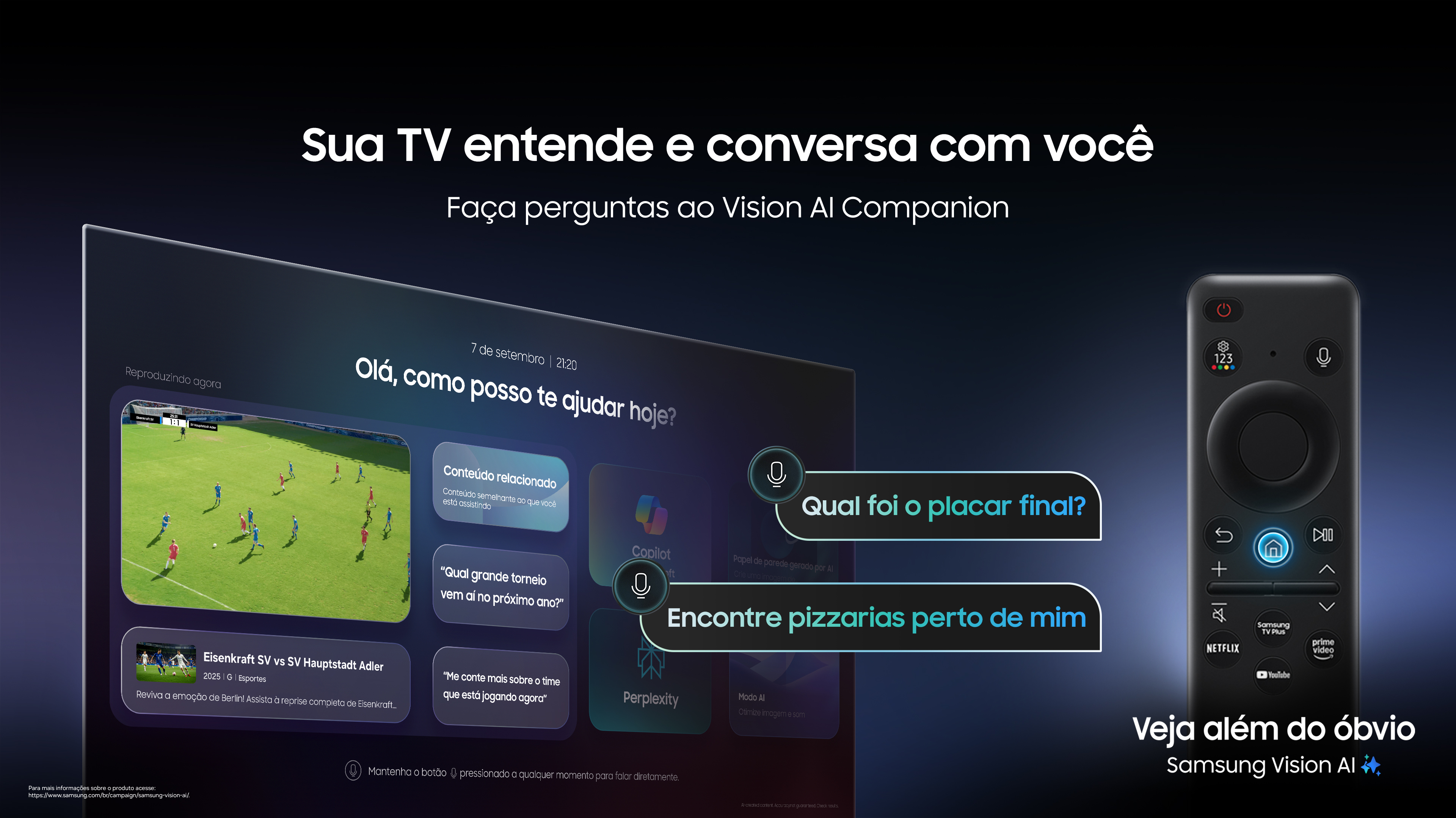 Vision AI Companion com chegada do Perplexity. Imagem meramente ilustrativa.