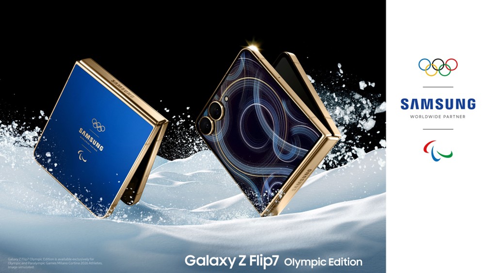 Samsung revela o exclusivo Galaxy Z Flip7 Edi&ccedil;&atilde;o Ol&iacute;mpica, que acompanhar&aacute; toda a jornada dos atletas em Mil&atilde;o-Cortina 2026